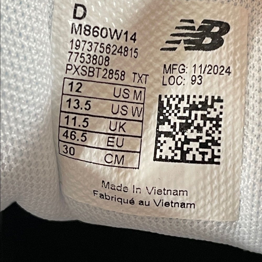 NEW BALANCE Fresh Foam X 860v14 Sneakers Size 12 NEW - Picture 11 of 14